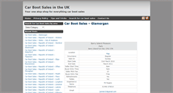 Desktop Screenshot of carbootsales.net